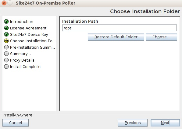 Installation folder