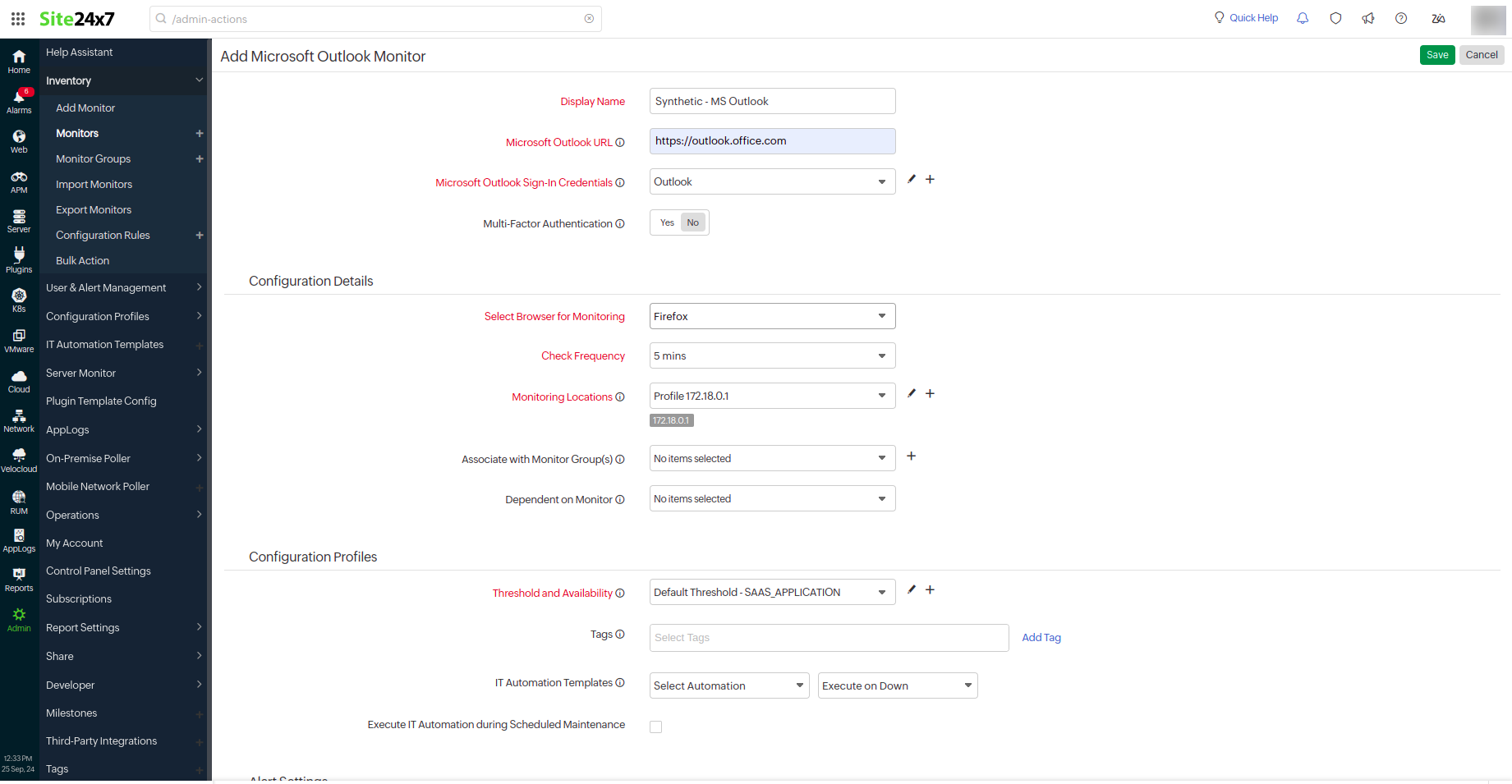 SaaS Add Monitor